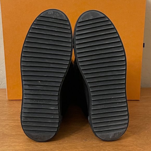Louis Vuitton Snowdrop Flat Ankle Boots 7 37 Black Suede Shearling Excellent! - Picture 15 of 16